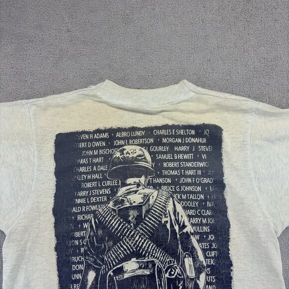 VTG POW MIA Shirt Mens Lg. White Single Stitch BEST Fruit of the Loom Hang Tag - Picture 11 of 14